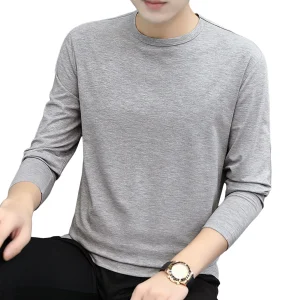 Striped T-shirt Men Long Sleeve Pullover Trendy Black White Striped Tops for Men Harajuku Casual Base Shirt Undershirt