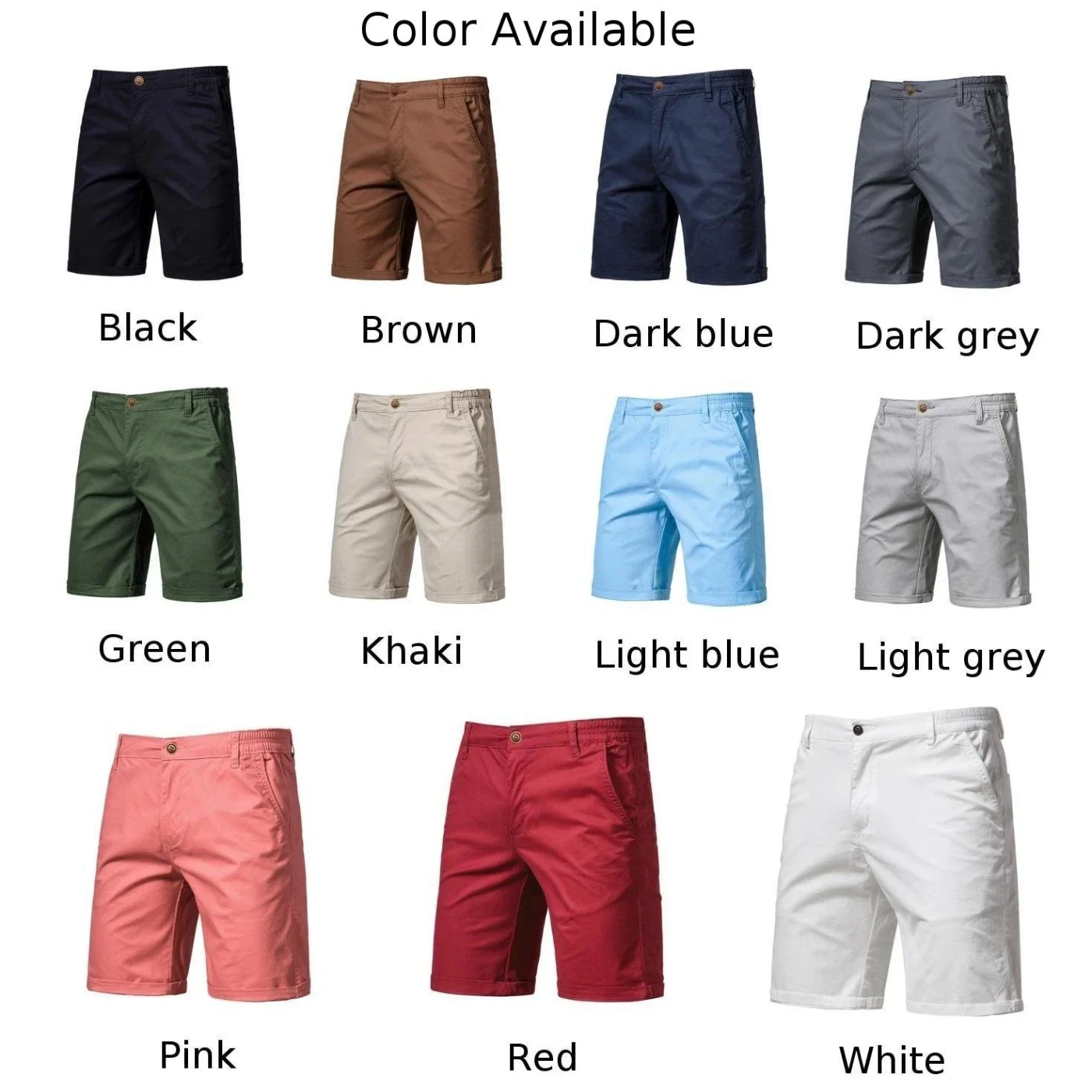 Men Shorts Summer Cotton Middle Waist Male Luxury Casual Business Men Shorts Printed Beach Stretch Chino Classic Fit Short Homme - Image 5
